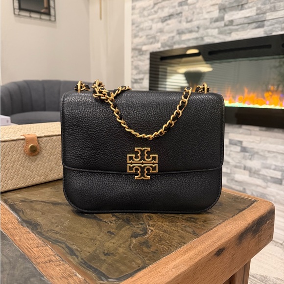 Tory Burch Handbags - Tory Burch Britten Small Adjustable Shoulder Bag BLACK